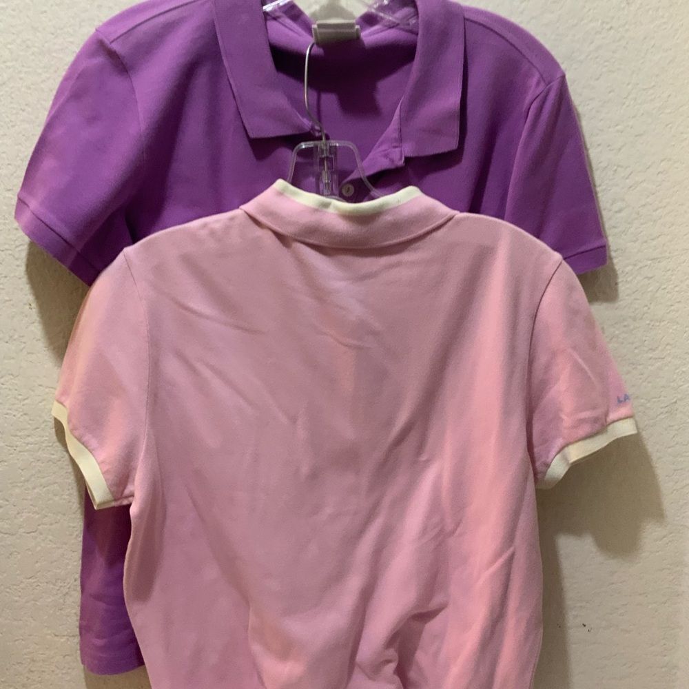Bundle Retro Y2K Pink Lacoste Polo Shirt Size 44 - Picture 6 of 9